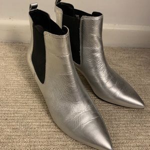 Sam Edelman silver booties size 8